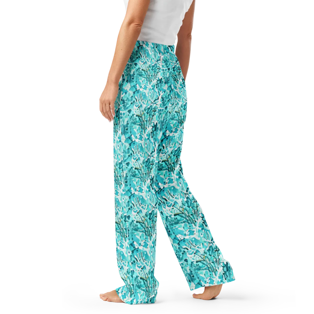 Tidal Bloom on Women's Pajama Pants — Left