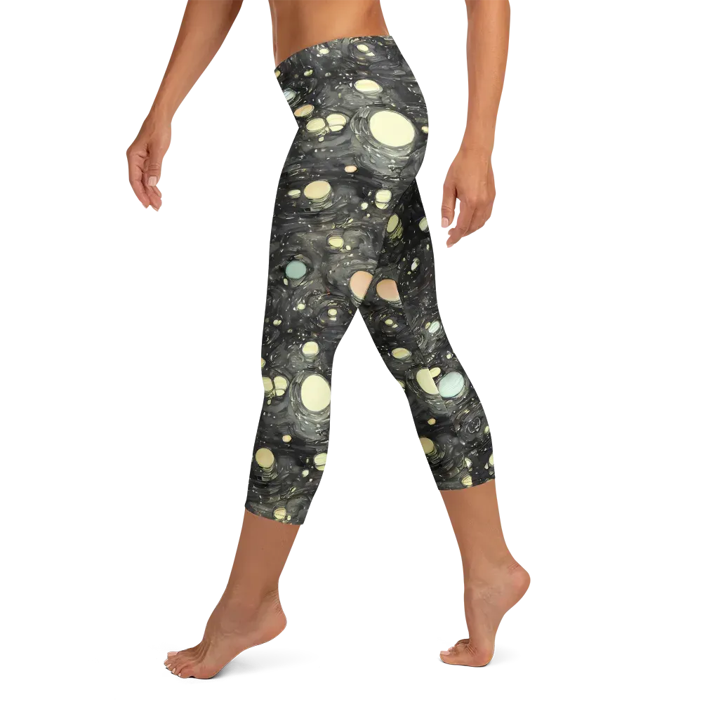 Planetary Ink on Capri Leggings — Left