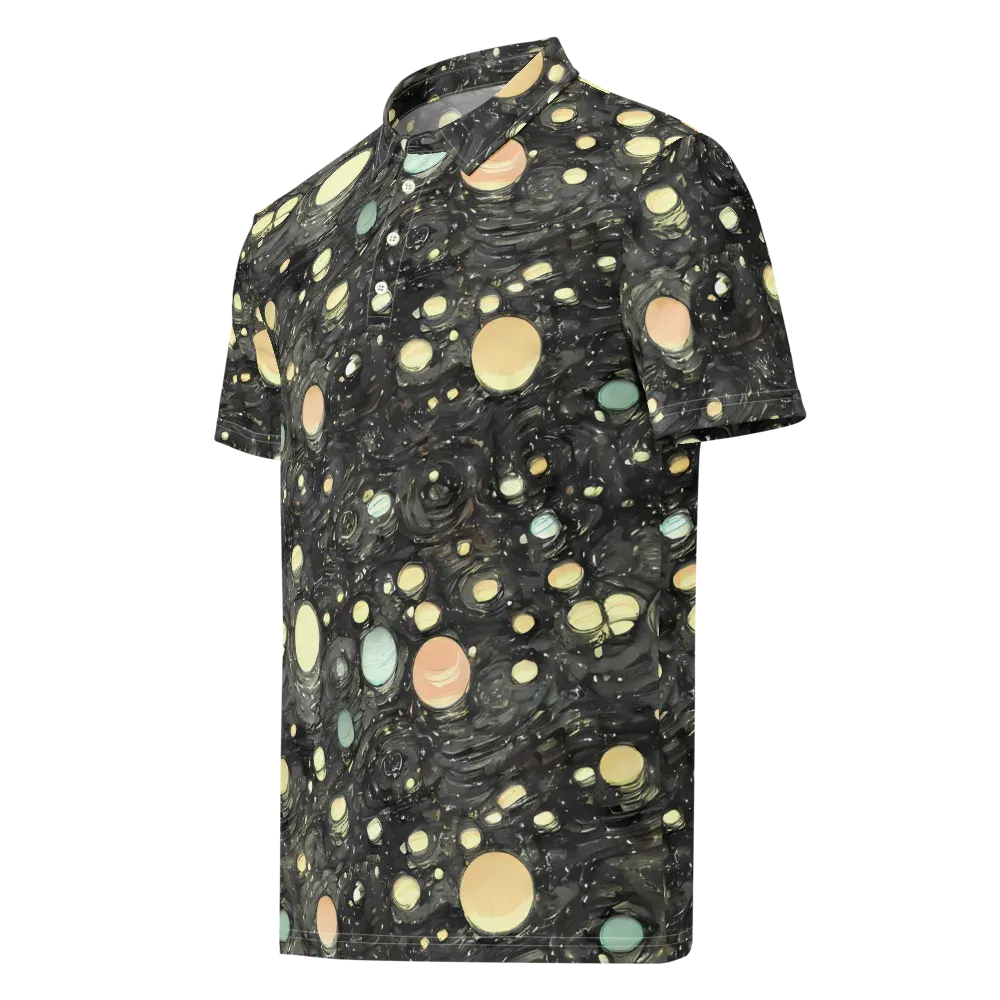 Planetary Ink on Men's Slim Fit Polo Shirt — Left Front