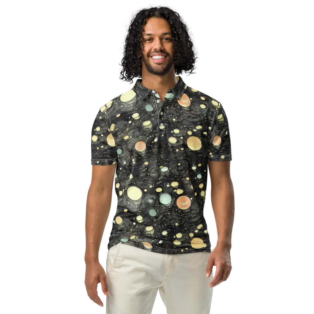 Planetary Ink on Men's Slim Fit Polo Shirt — Front