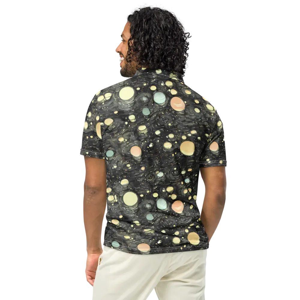 Planetary Ink on Men's Slim Fit Polo Shirt — Back