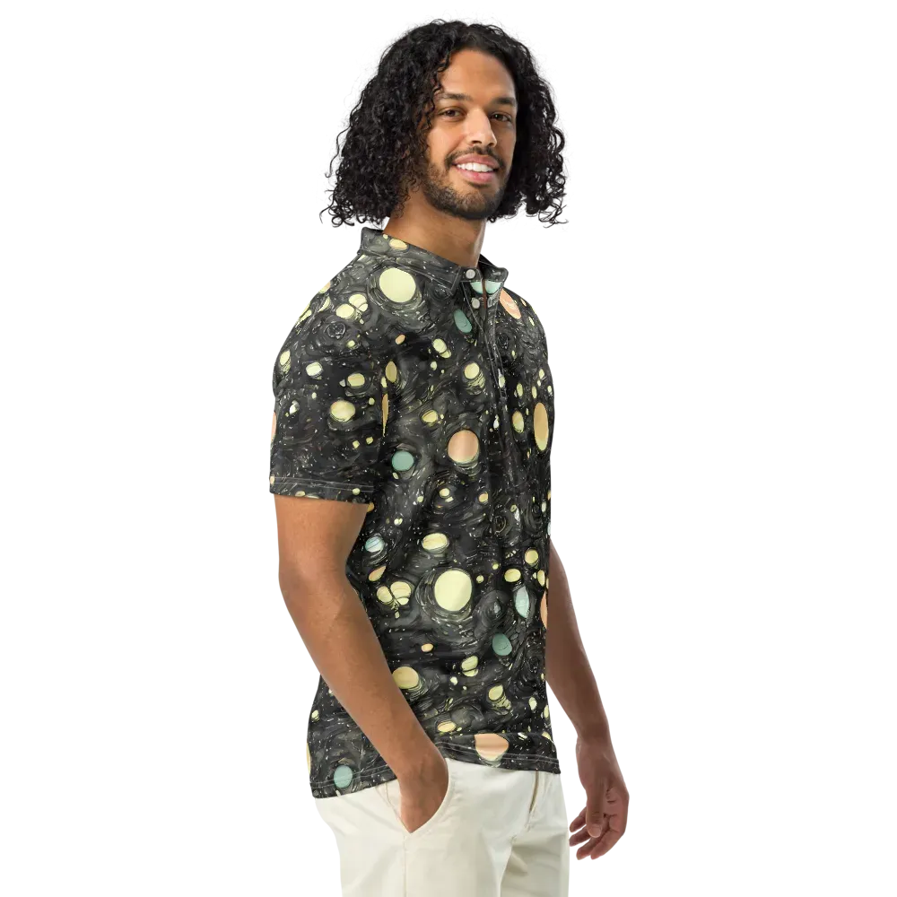 Planetary Ink on Men's Slim Fit Polo Shirt — Right Front