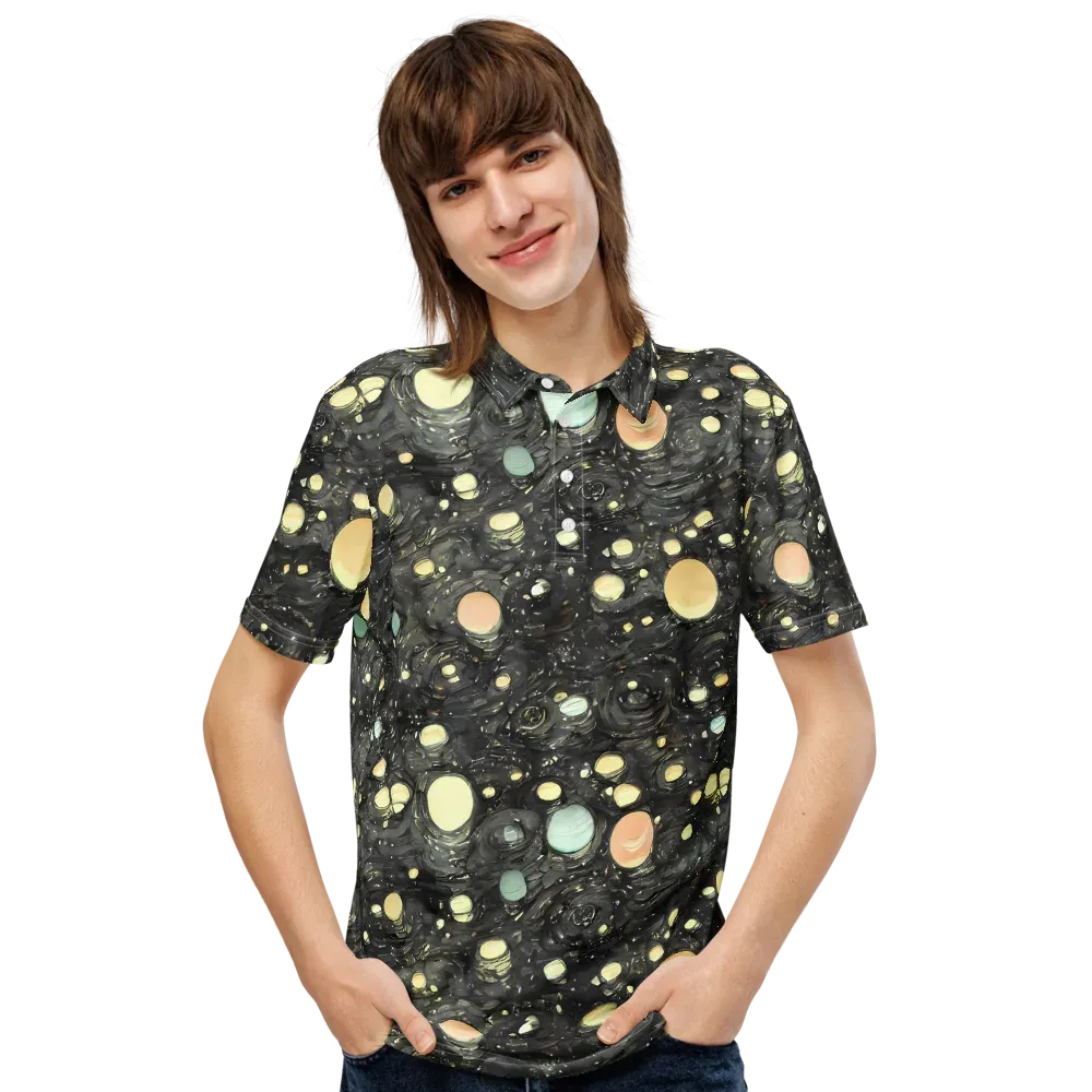 Planetary Ink on Men's Slim Fit Polo Shirt — Front