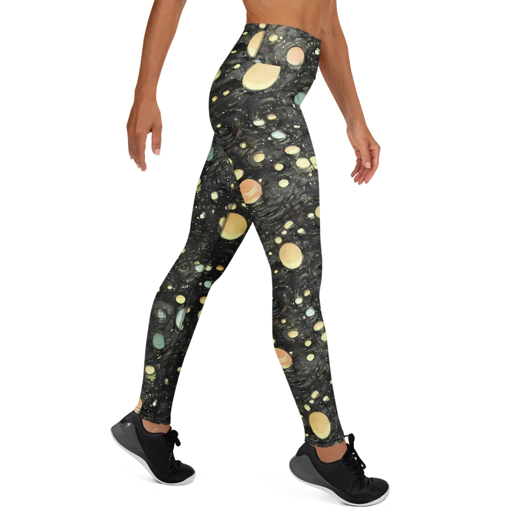 Planetary Ink on Yoga Leggings — Right