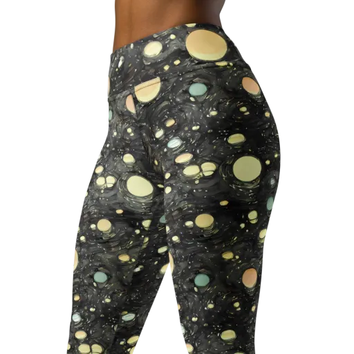 Planetary Ink on a Yoga Leggings