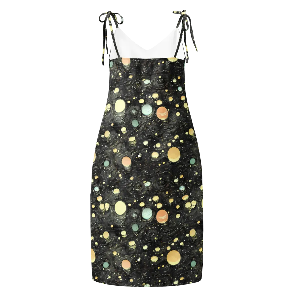 Planetary Ink on Slip Dress — Back