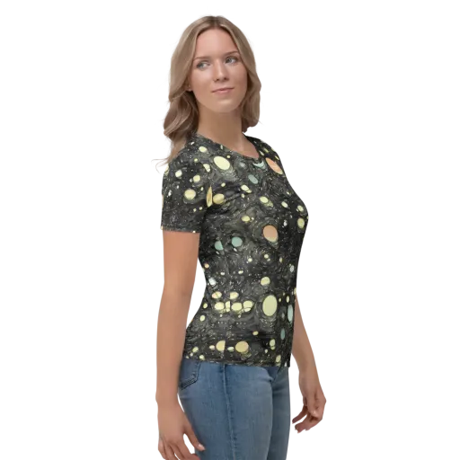 Planetary Ink on a Women's Crew Neck T-Shirt