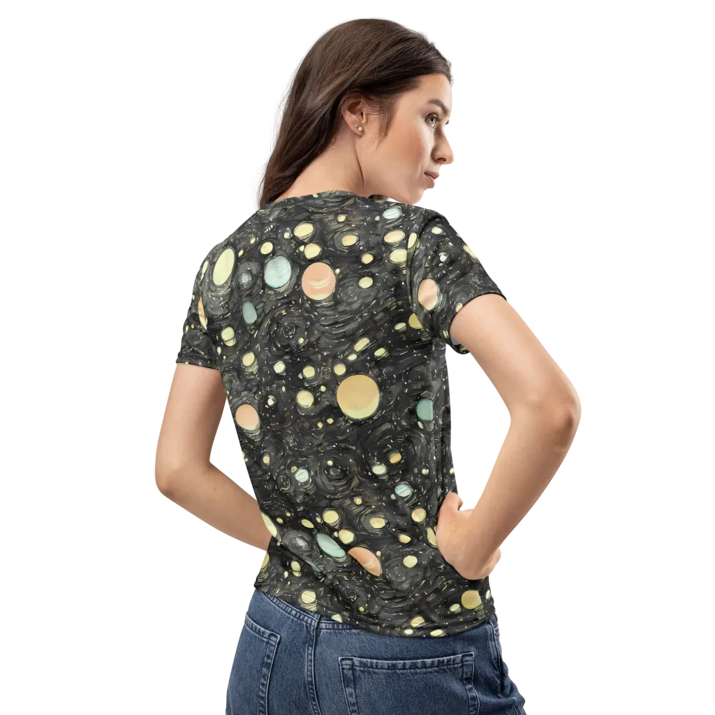 Planetary Ink on Women's Crew Neck T-Shirt — Back