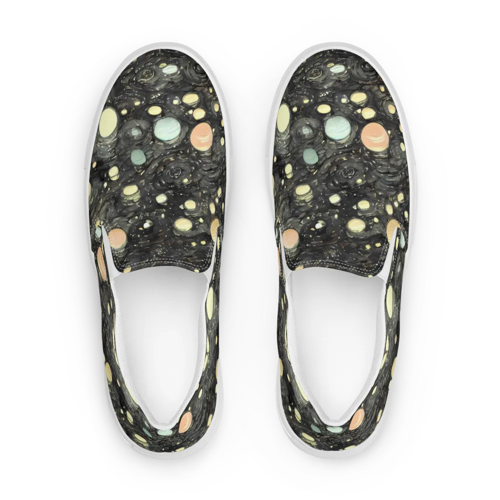 Planetary Ink on Men's Slip-On Canvas Shoes — Front
