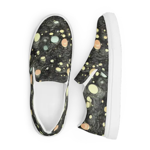 Planetary Ink on a Men's Slip-On Canvas Shoes