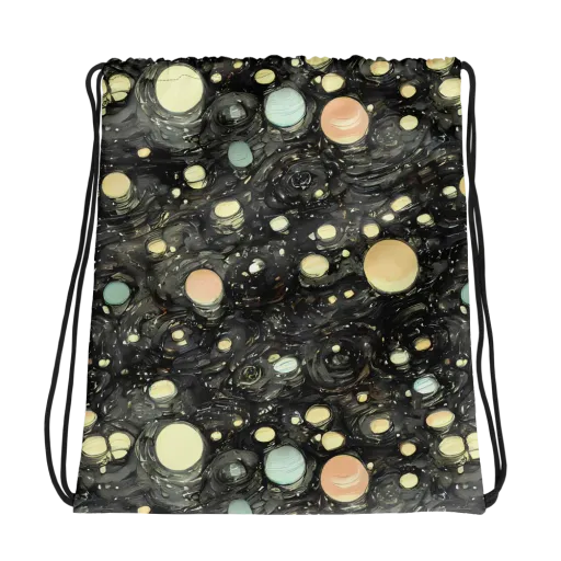 Planetary Ink on a Drawstring Bag