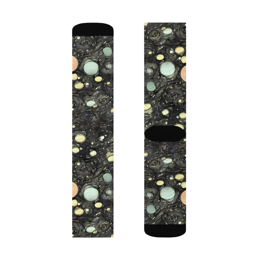 Planetary Ink on Socks — Left Sock