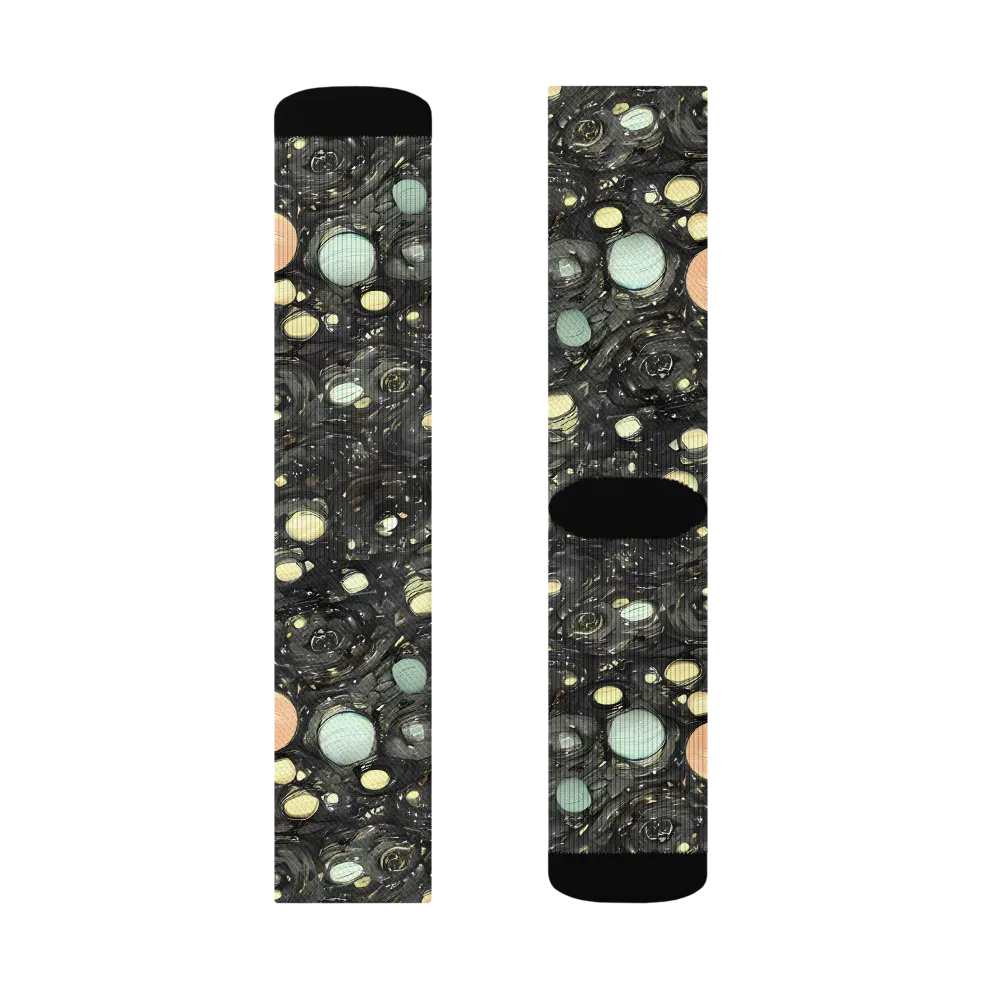 Planetary Ink on Socks — Right Sock