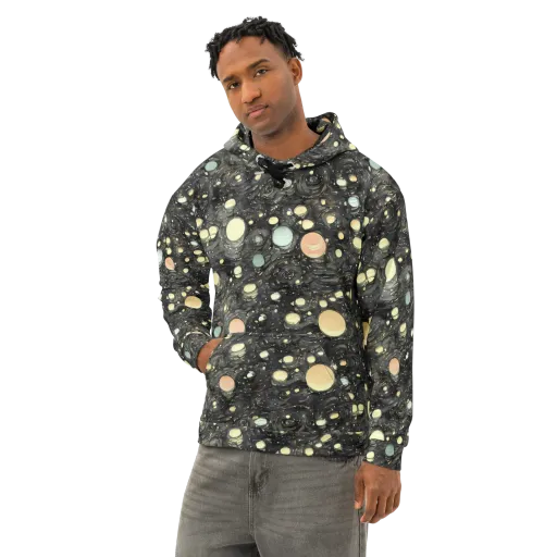 Planetary Ink on a Cotton Hoodie