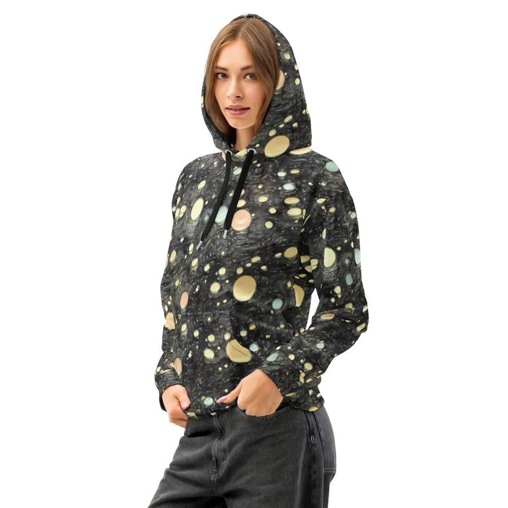 Planetary Ink on Cotton Hoodie — Left Front