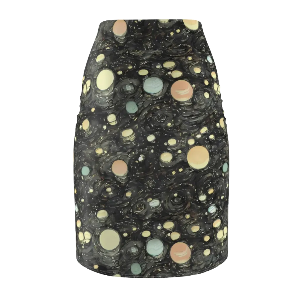 Planetary Ink on Pencil Skirt — Back