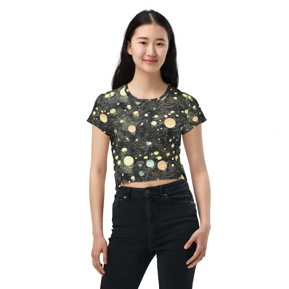 Planetary Ink on Crop Tee — Front