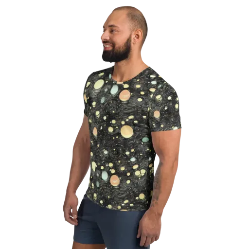 Planetary Ink on a Men's Athletic T-Shirt