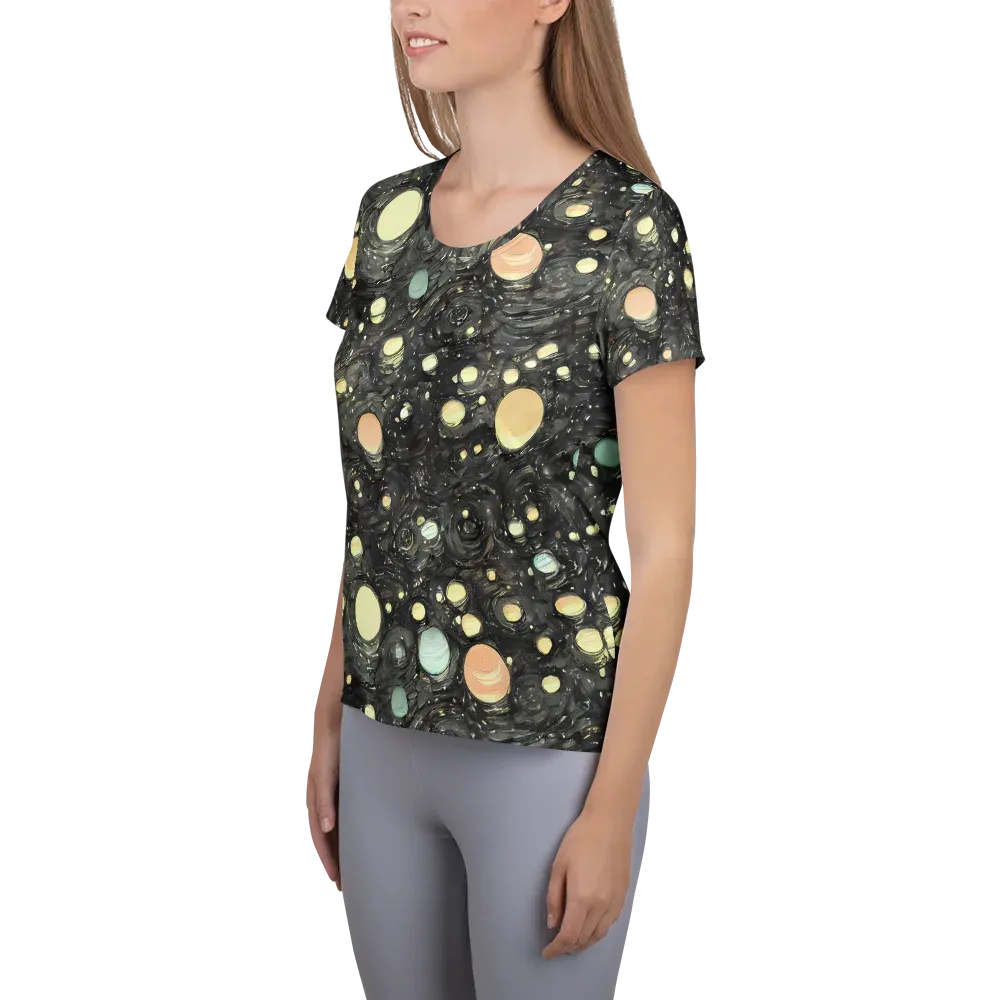Planetary Ink on Women's Athletic T-Shirt — Left