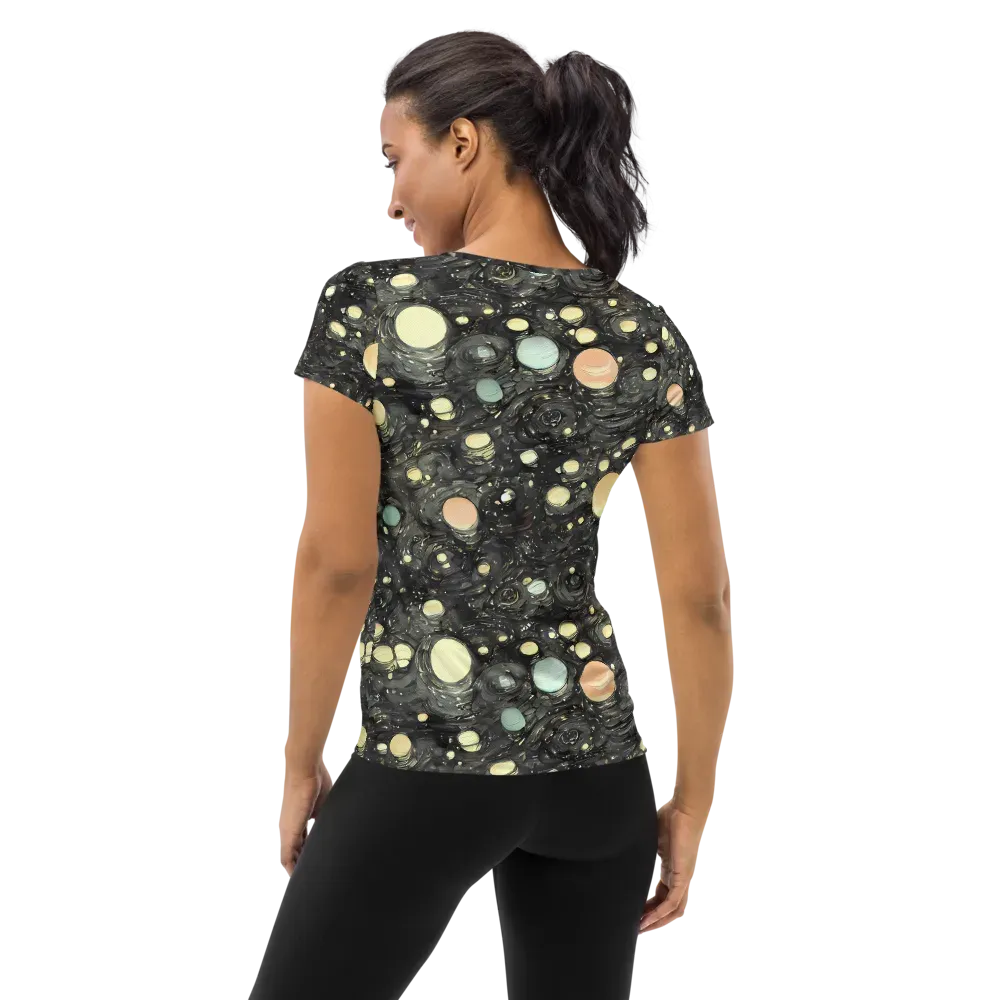 Planetary Ink on Women's Athletic T-Shirt — Back