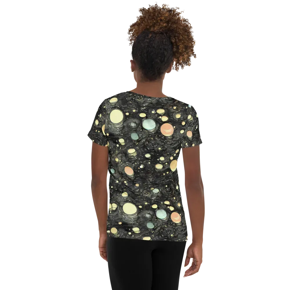 Planetary Ink on Women's Athletic T-Shirt — Back