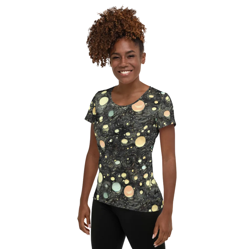 Planetary Ink on Women's Athletic T-Shirt — Left