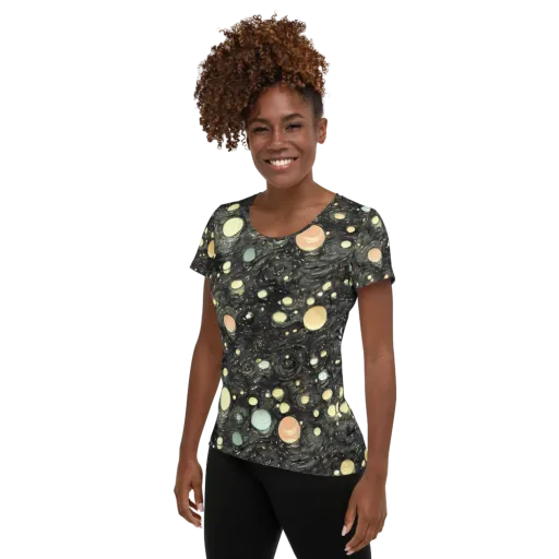 Planetary Ink on a Women's Athletic T-Shirt