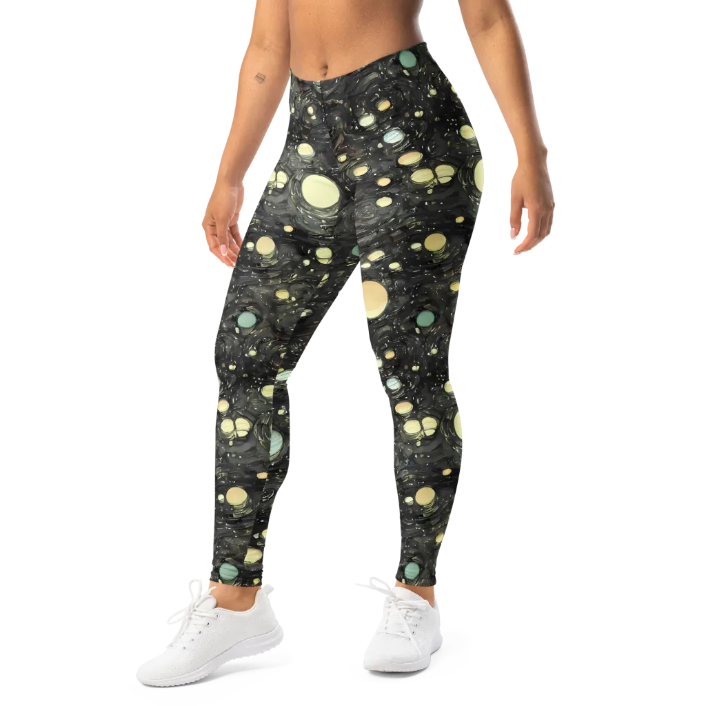 Planetary Ink on Leggings — Left Front