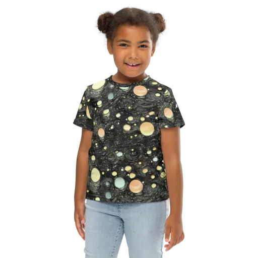 Planetary Ink on a Kids Crew Neck T-Shirt