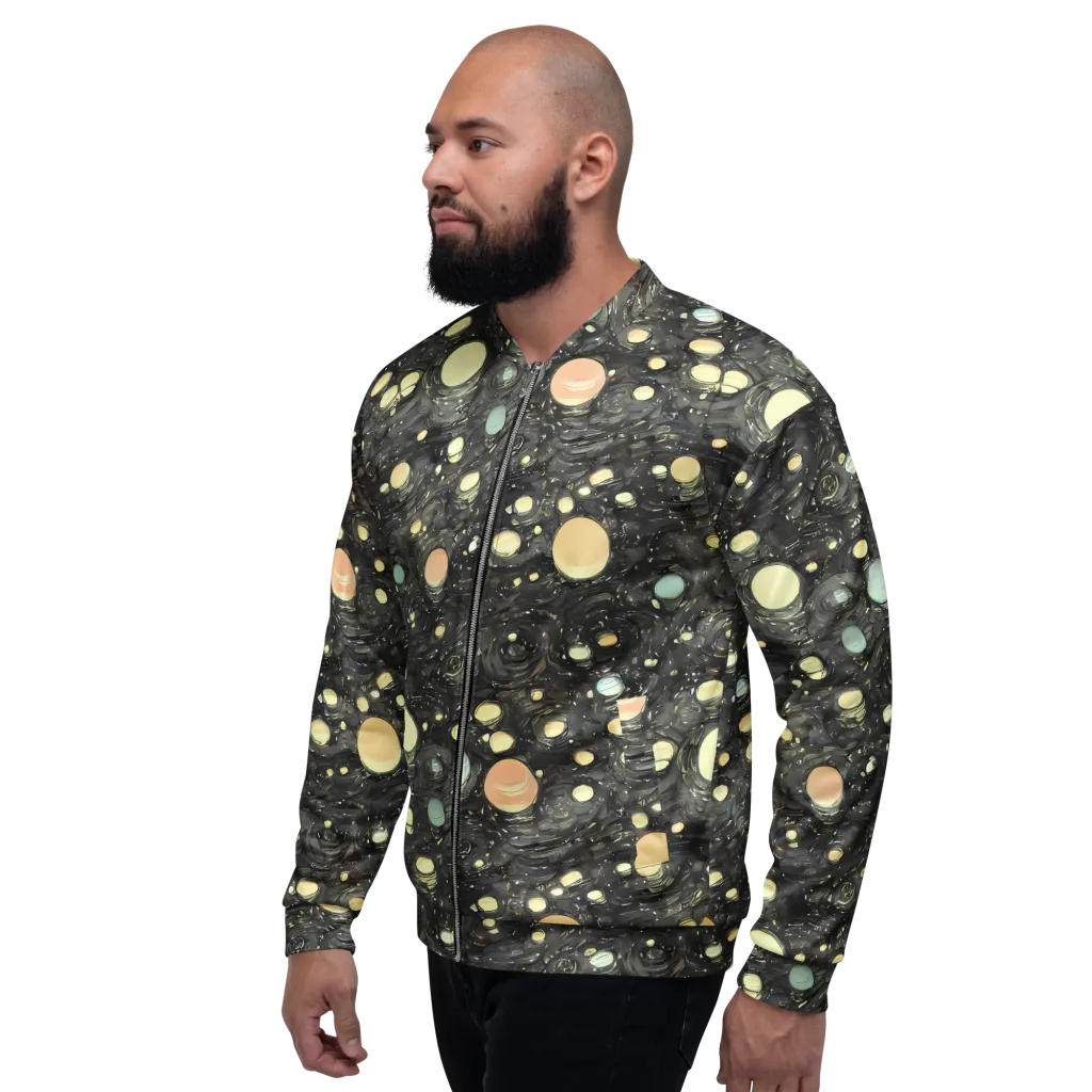 Planetary Ink on Bomber Jacket — Left