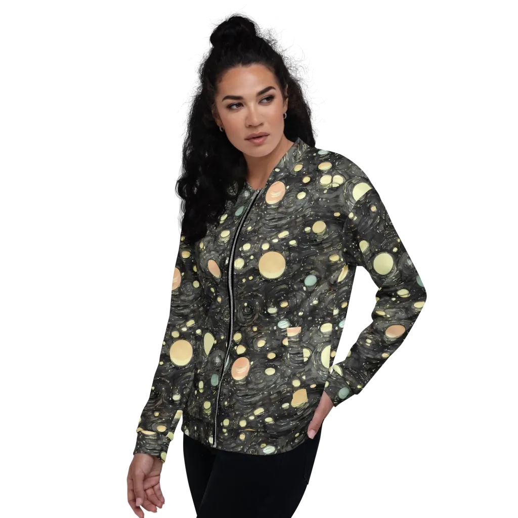 Planetary Ink on Bomber Jacket — Left