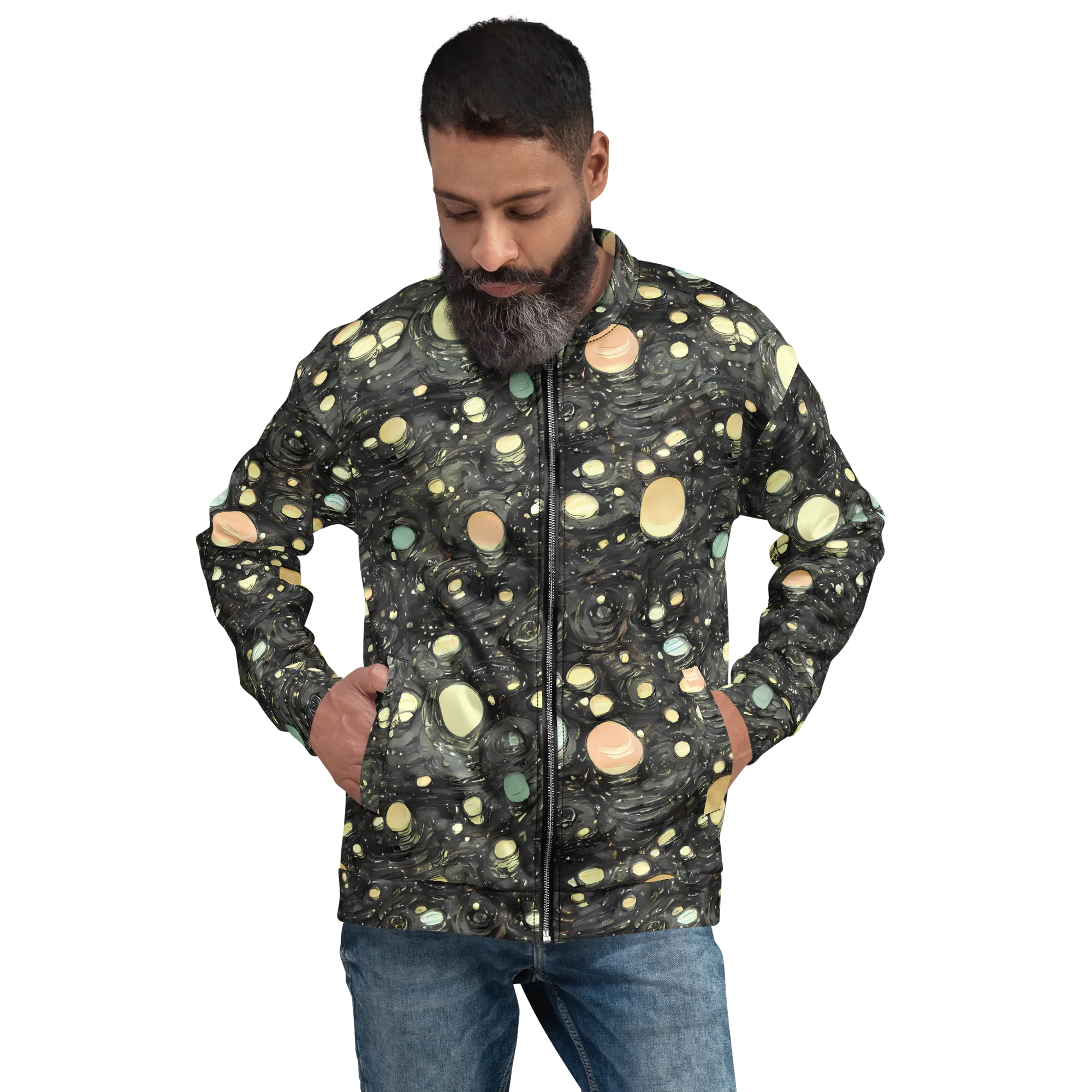 Planetary Ink on Bomber Jacket — Front