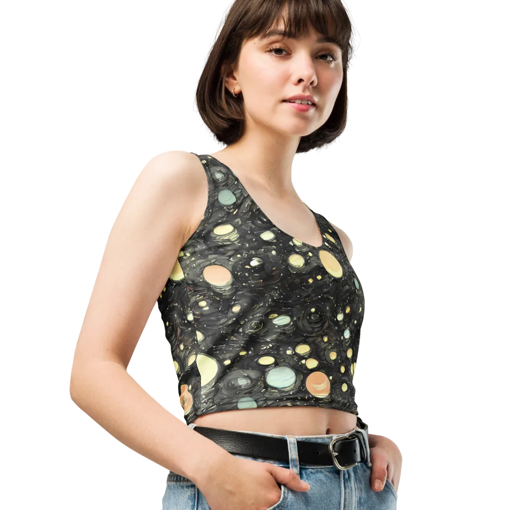 Planetary Ink on Crop Top — Right Front