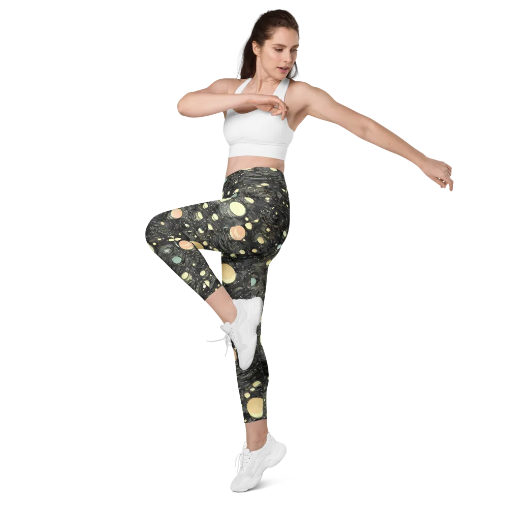 Planetary Ink on Leggings with Pockets — Left Front
