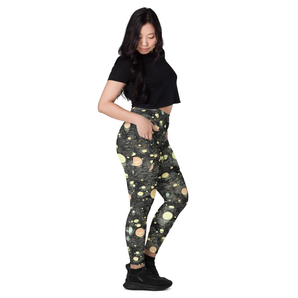 Planetary Ink on Leggings with Pockets — Right