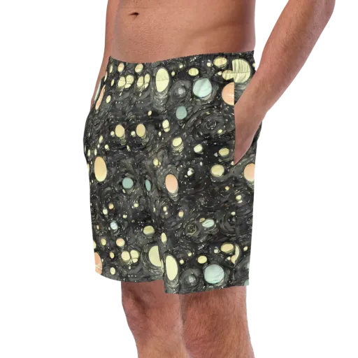 Planetary Ink on a Swim Trunks