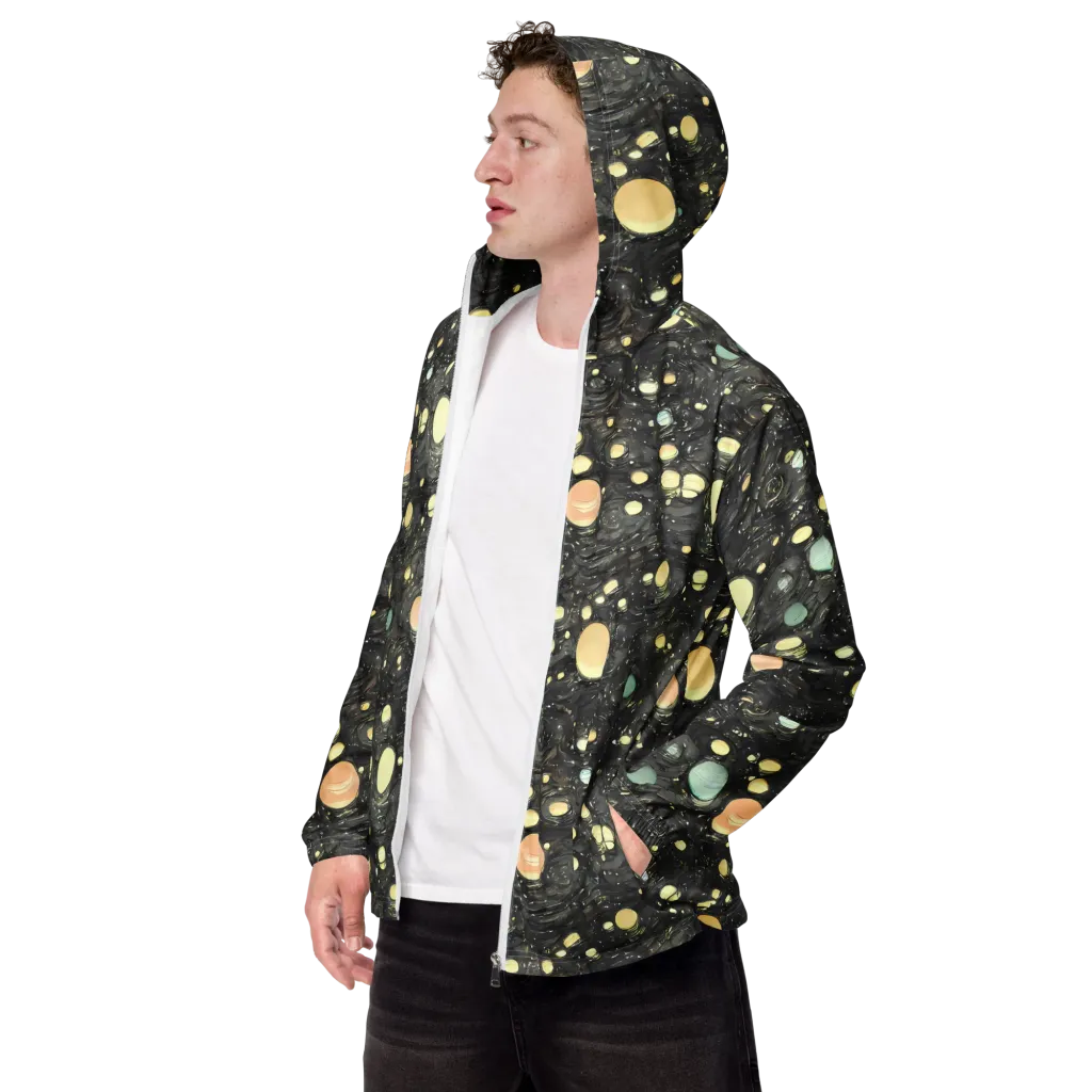 Planetary Ink on Men's Windbreaker — Left Front