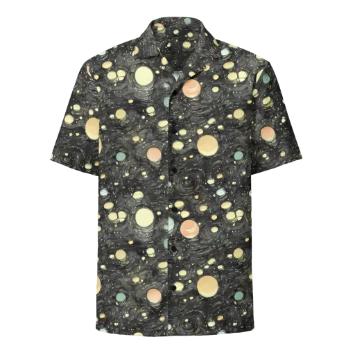 Planetary Ink on a Button Shirt