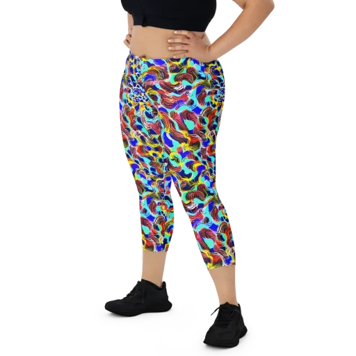 Chromatic Roar on a Capri Leggings