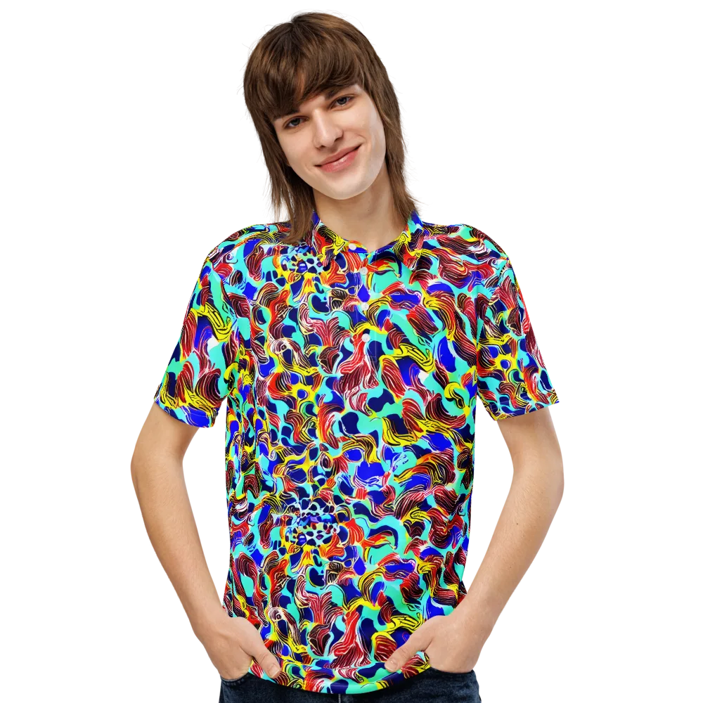 Chromatic Roar on Men's Slim Fit Polo Shirt — Front