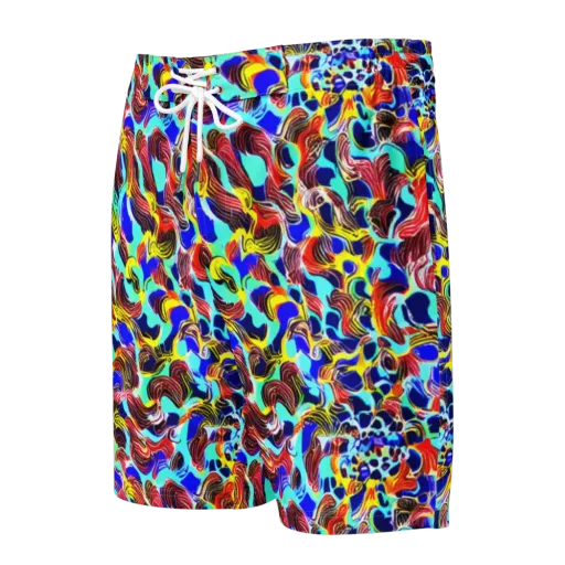 Chromatic Roar on a Men's Board Shorts