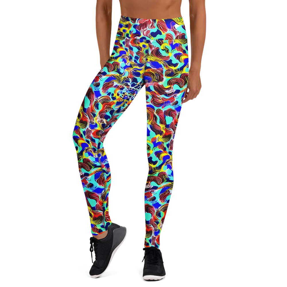 Chromatic Roar on Yoga Leggings — Front