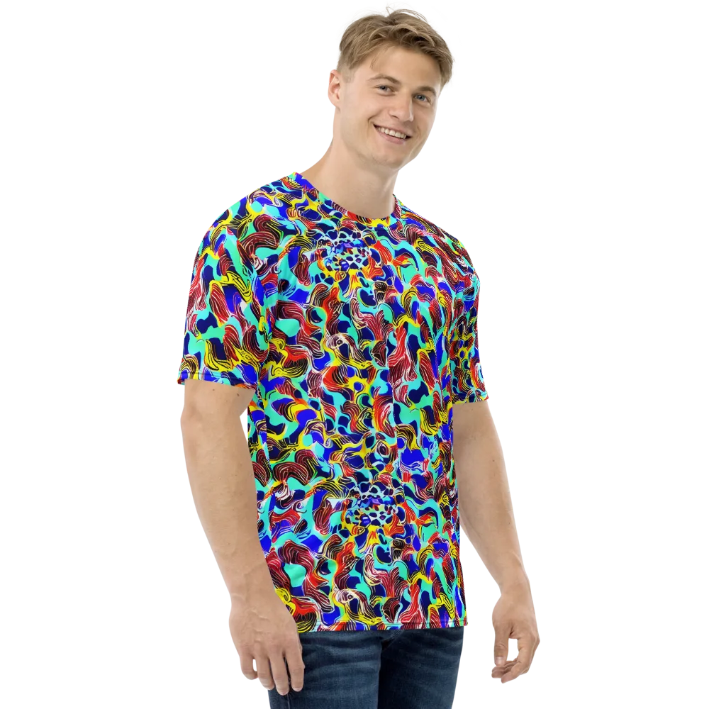 Chromatic Roar on Men's Crew Neck T-Shirt — Right