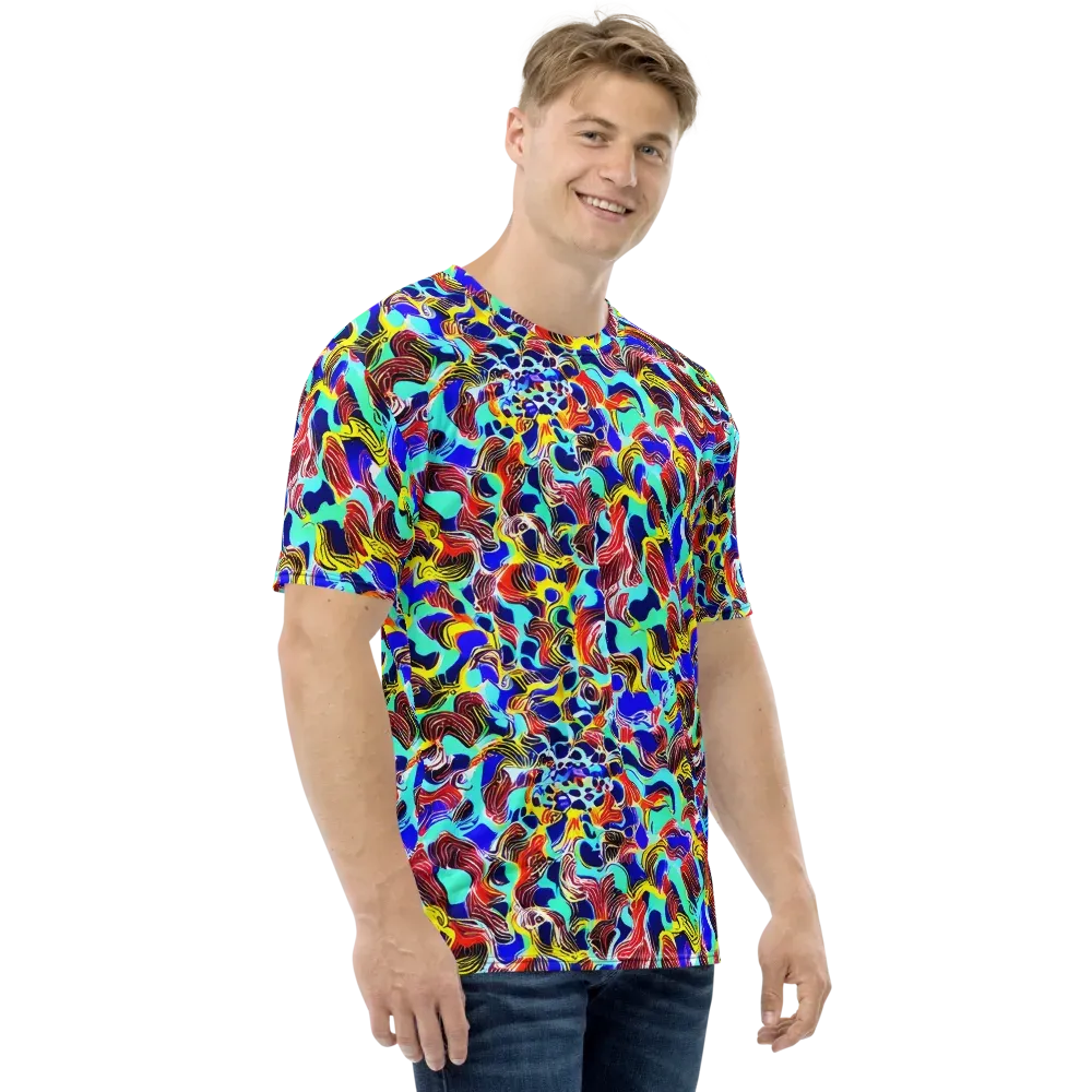 Chromatic Roar on Men's Crew Neck T-Shirt — Right