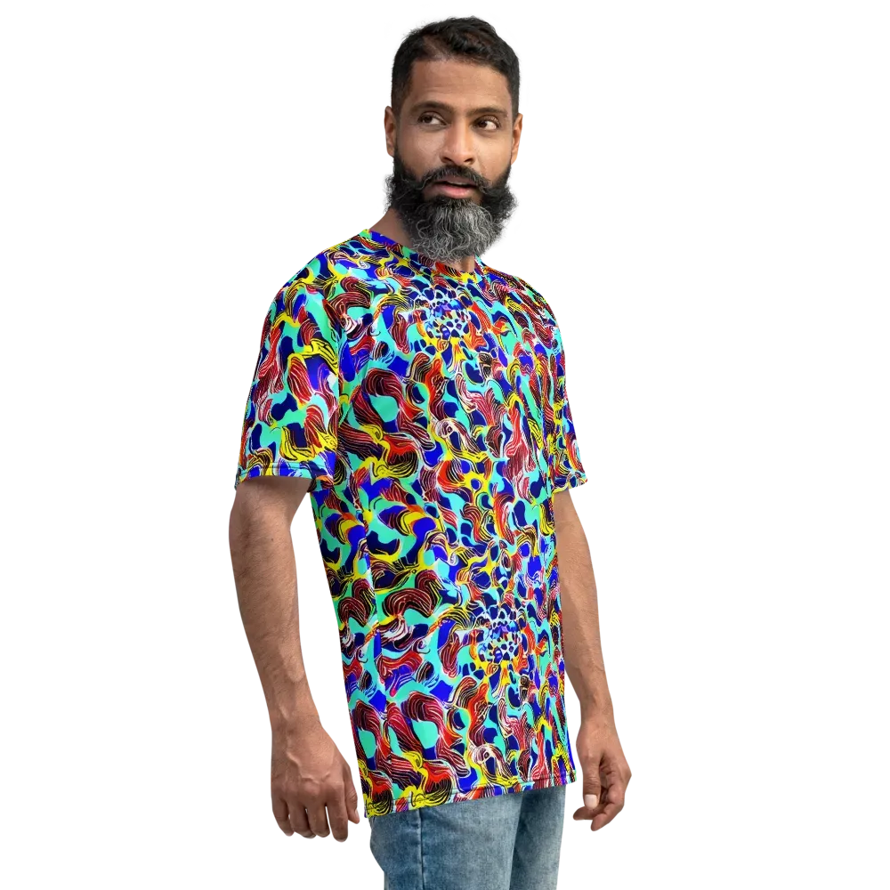 Chromatic Roar on Men's Crew Neck T-Shirt — Right