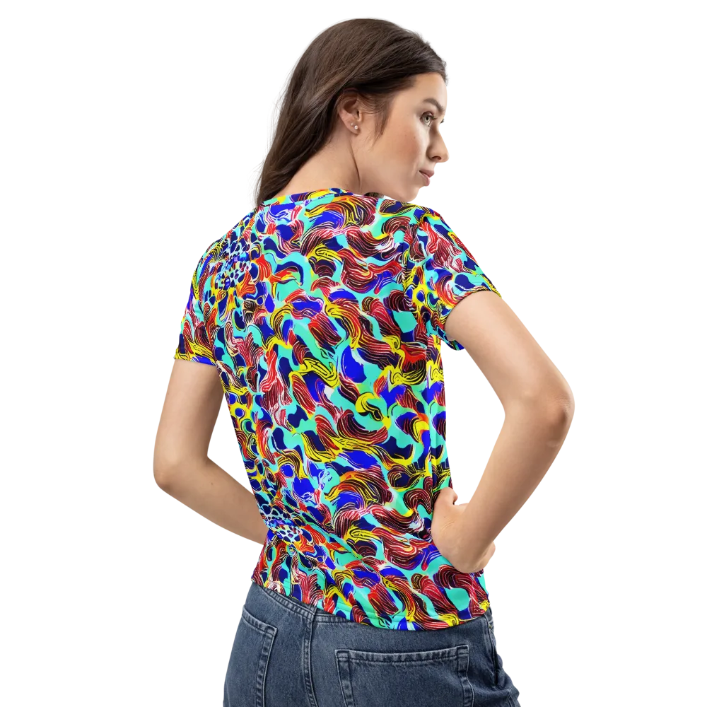 Chromatic Roar on Women's Crew Neck T-Shirt — Back