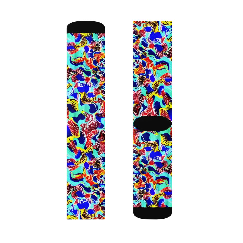 Chromatic Roar on Socks — Left Sock