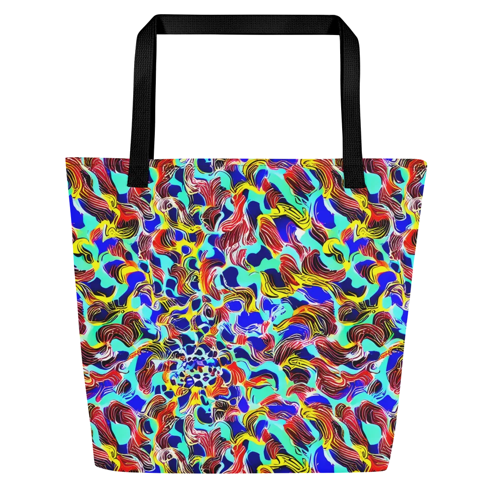 Chromatic Roar on Large Tote Bag W/ Pocket — Front