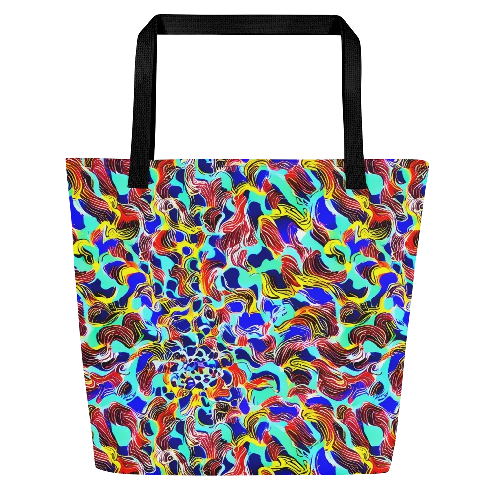 Chromatic Roar on Large Tote Bag W/ Pocket — Front