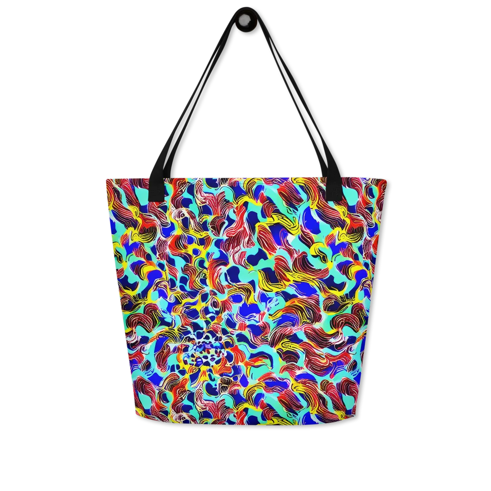 Chromatic Roar on Large Tote Bag W/ Pocket — Front